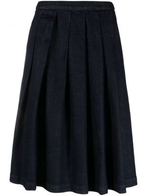 Plisovaná džínsová sukňa Société Anonyme modrá