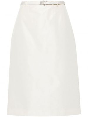 Φούστα με αγκράφα Prada λευκό