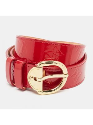 Pasek skórzany Louis Vuitton Vintage czerwony