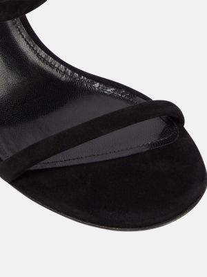 Semišové sandále Khaite čierna