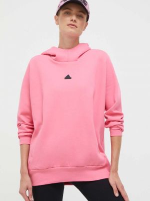 Kapucnis felső Adidas rózsaszín