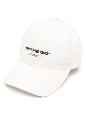 Kapa s šiltom z vezenjem Off-white