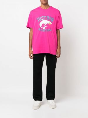 T-krekls ar apdruku Just Don rozā