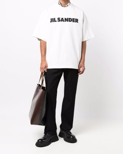 Camiseta con estampado oversized Jil Sander blanco