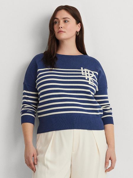 Jersey de algodón de tela jersey Lauren Ralph Lauren Woman azul