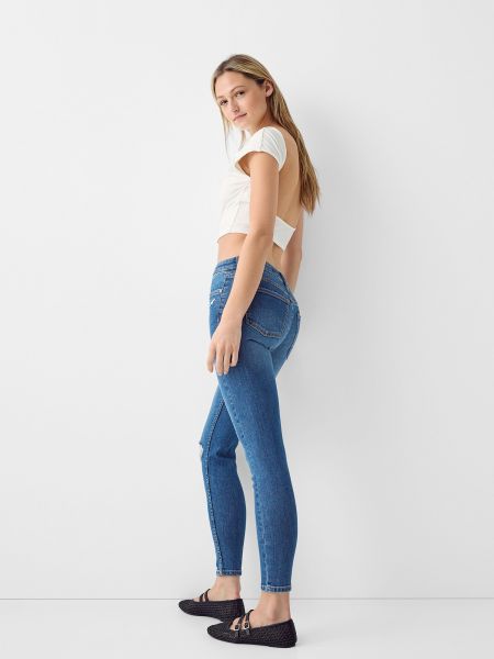 Jeans skinny Bershka blu