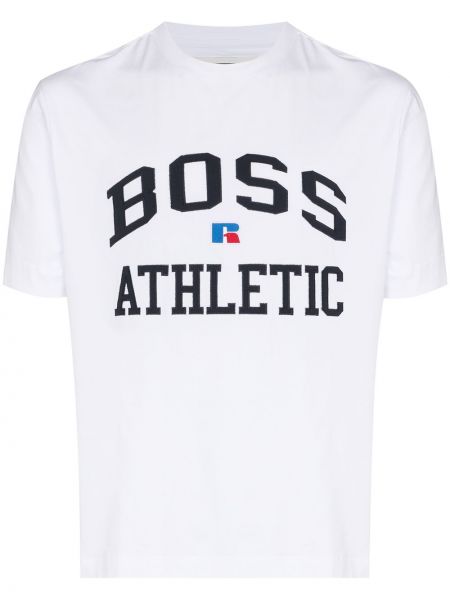 Camiseta con estampado Boss blanco