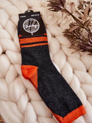 Pruhované ponožky Kesi oranžová
