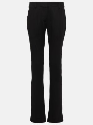 Шерстяные прямые брюки с низкой талией Acne Studios черные