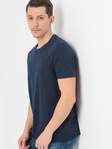 Однотонная футболка Esprit синяя