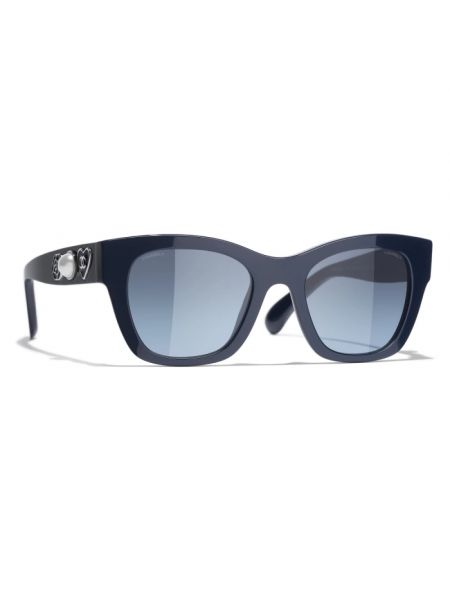 Okulary przeciwsłoneczne Chanel niebieskie
