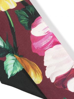 Echarpe en soie à fleurs à imprimé Dolce & Gabbana