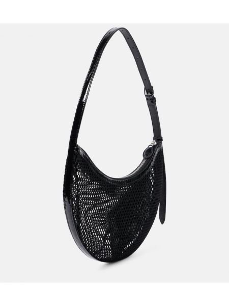 Τσάντα ώμου από διχτυωτό Alaia μαύρο