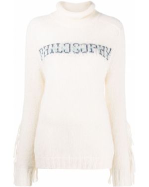 Jersey con flecos de tela jersey Philosophy Di Lorenzo Serafini blanco