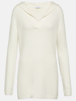 Svilena hoodie s kapuljačom od kašmira Gabriela Hearst bijela