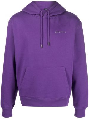 Medvilninis džemperis su gobtuvu Jacquemus violetinė
