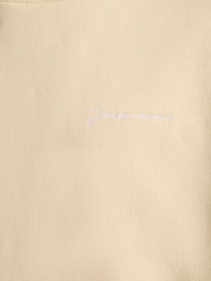 Sudadera con capucha de algodón Jacquemus beige