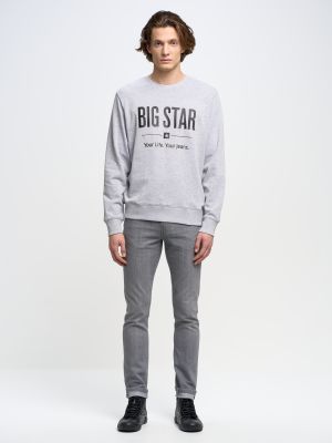 Със звездички пуловер Big Star сиво