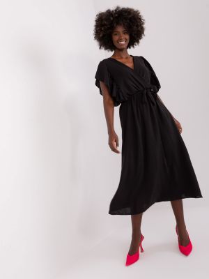 Midi ruha Fashionhunters fekete