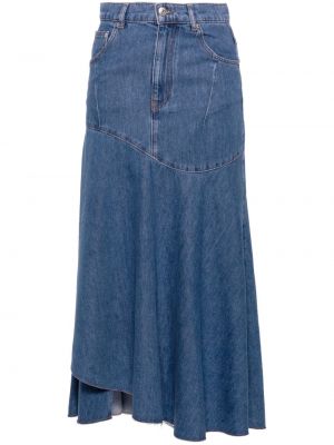 Niebieska spódnica jeansowa asymetryczna Maje