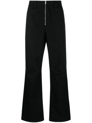 Bavlnené priliehavé nohavice na zips Ambush čierna