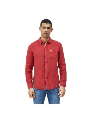 Koszula jeansowa Pepe Jeans czerwona