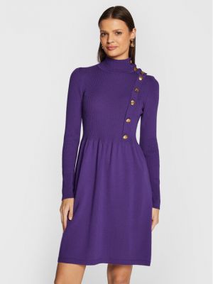 Pletena obleka Luisa Spagnoli vijolična
