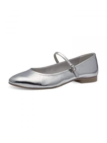 Balerina cipők Tamaris ezüstszínű