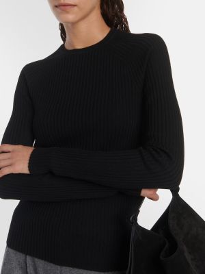 Вълнен пуловер Toteme черно