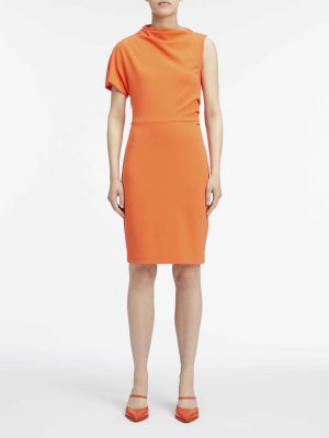 Vestido de crepé Calvin Klein naranja