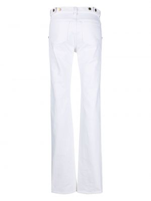 Straight fit džíny s knoflíky Filippa K bílé
