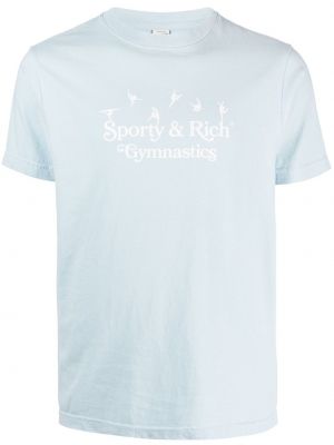 T-shirt z nadrukiem bawełniana z printem Sporty And Rich
