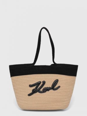 Torba plażowa Karl Lagerfeld czarna