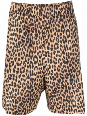 Leopard trykt bermudashorts Laneus brun