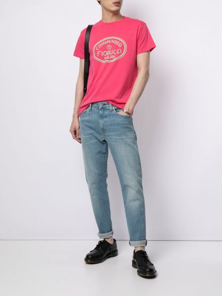 Camiseta slim fit Fiorucci rosa