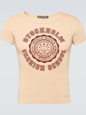 T-shirt di cotone con stampa in jersey Acne Studios