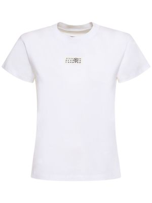 Camiseta de algodón Mm6 Maison Margiela blanco