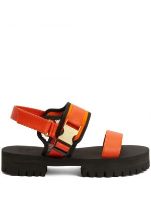Kožené sandále Giuseppe Zanotti oranžová