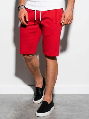 Pantaloni scurți Ombre Clothing roșu
