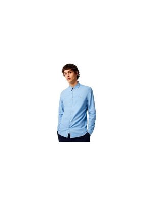 Slim fit košile s krátkými rukávy Lacoste modrá