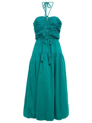 Bavlněné midi šaty Ulla Johnson zelené