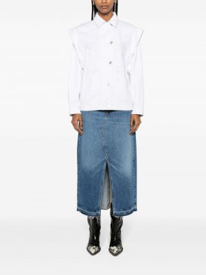 Veste en jean à boutons Isabel Marant blanc