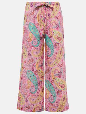 Pantaloni cu model paisley Etro roz