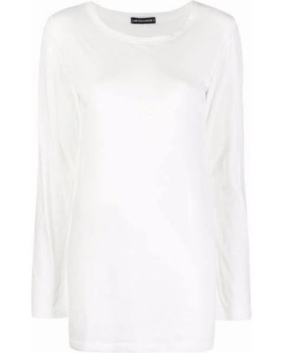 Camiseta de manga larga manga larga Ann Demeulemeester blanco