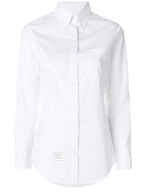 Пуховая slim рубашка Thom Browne, белый