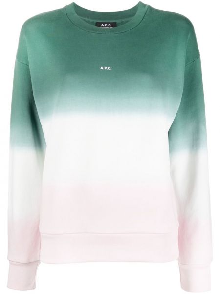 Gradient bomull sweatshirt A.p.c. rosa