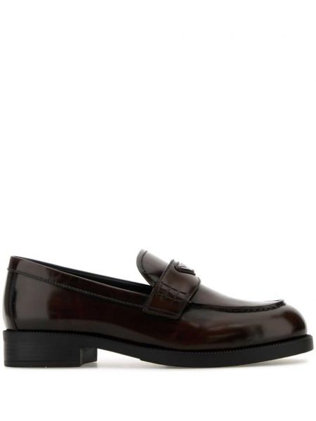 Læder loafers Prada brun