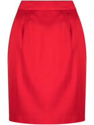 Sukně na zip s vysokým pasem Thierry Mugler Pre-owned - červená
