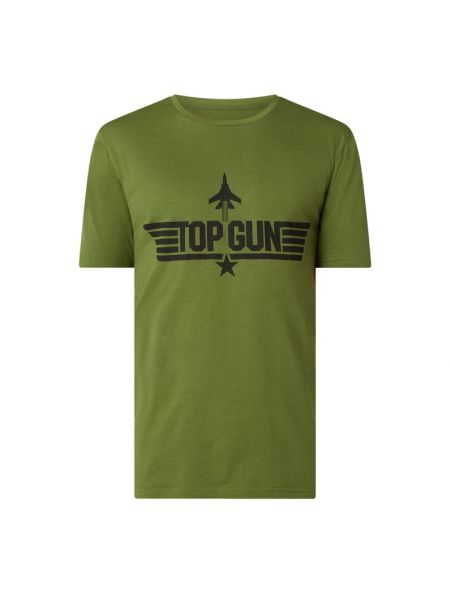T-shirt z printem Top Gun, zielony