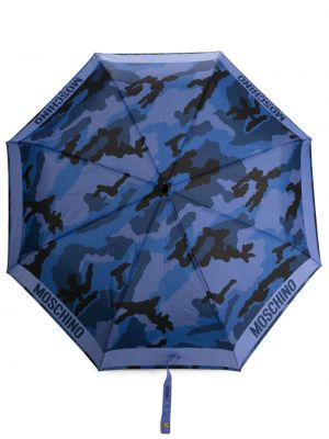 Parapluie à imprimé Moschino bleu